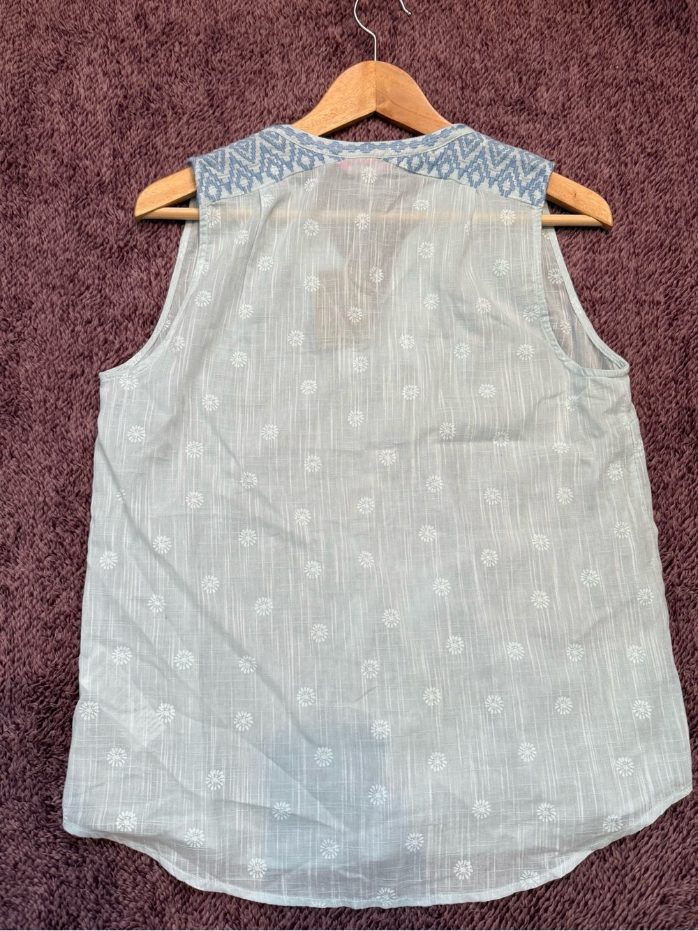 Joules Pale Blue Embroidered Sleeveless Cotton Camisole - Picture 5 of 13